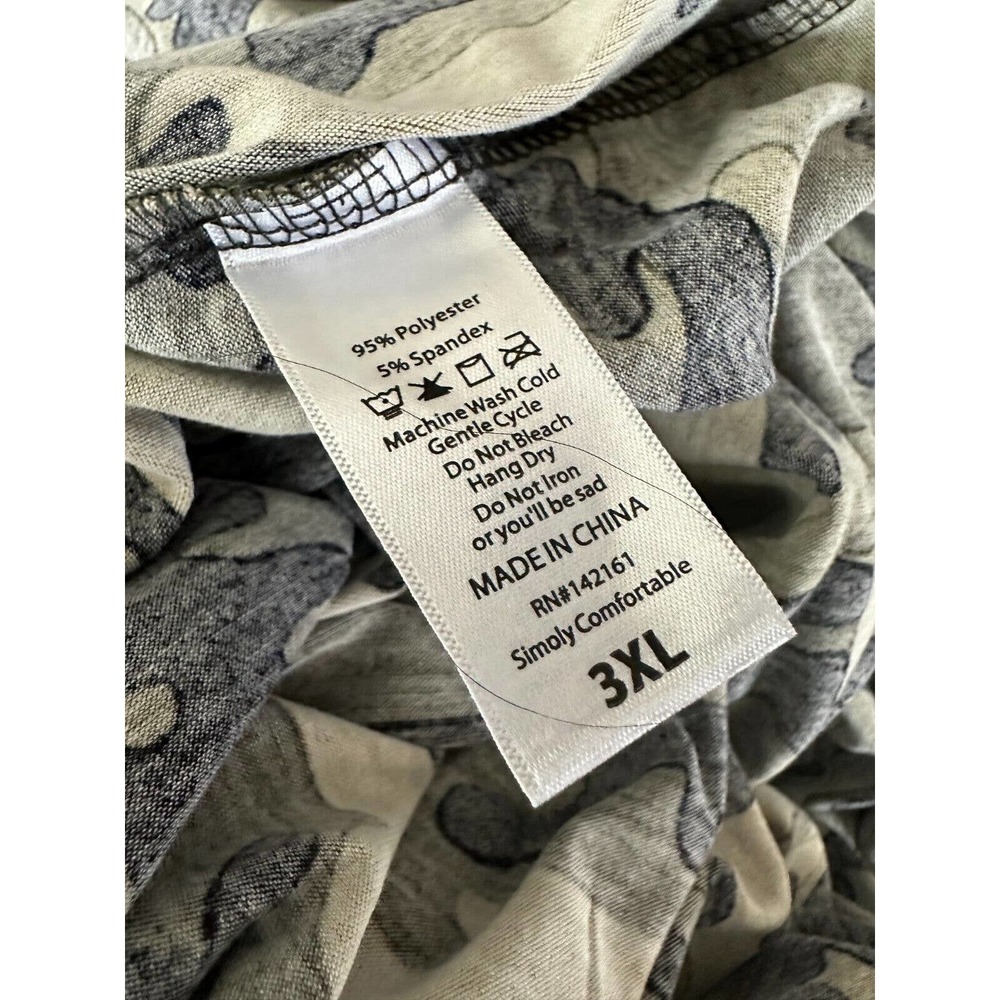 🦄 Lularoe Carly Dress Camouflage Camo Stretch Hi-Lo Short Sleeve Plus Size 3XL - Picture 4 of 8